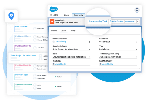 Salesforce CRM integration with Arrivy