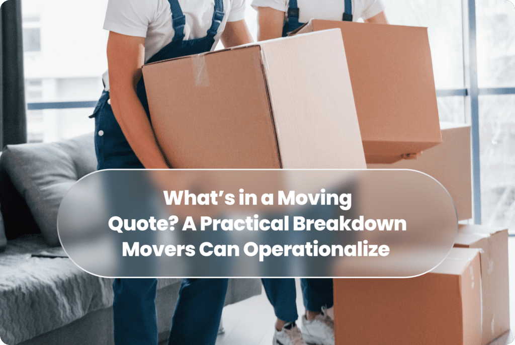 What’s in a Moving Quote? A Practical Breakdown Movers Can Operationalize