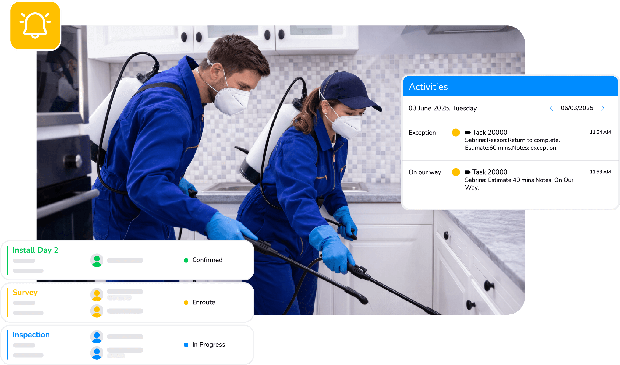 Pest control dispatch