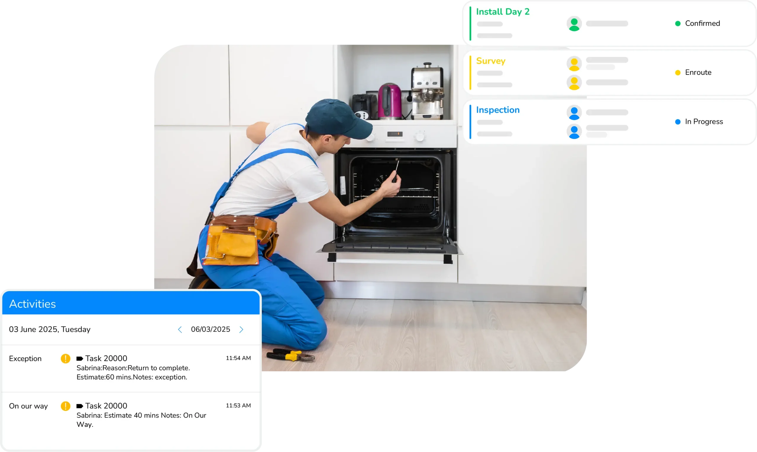 Technician job dispatch