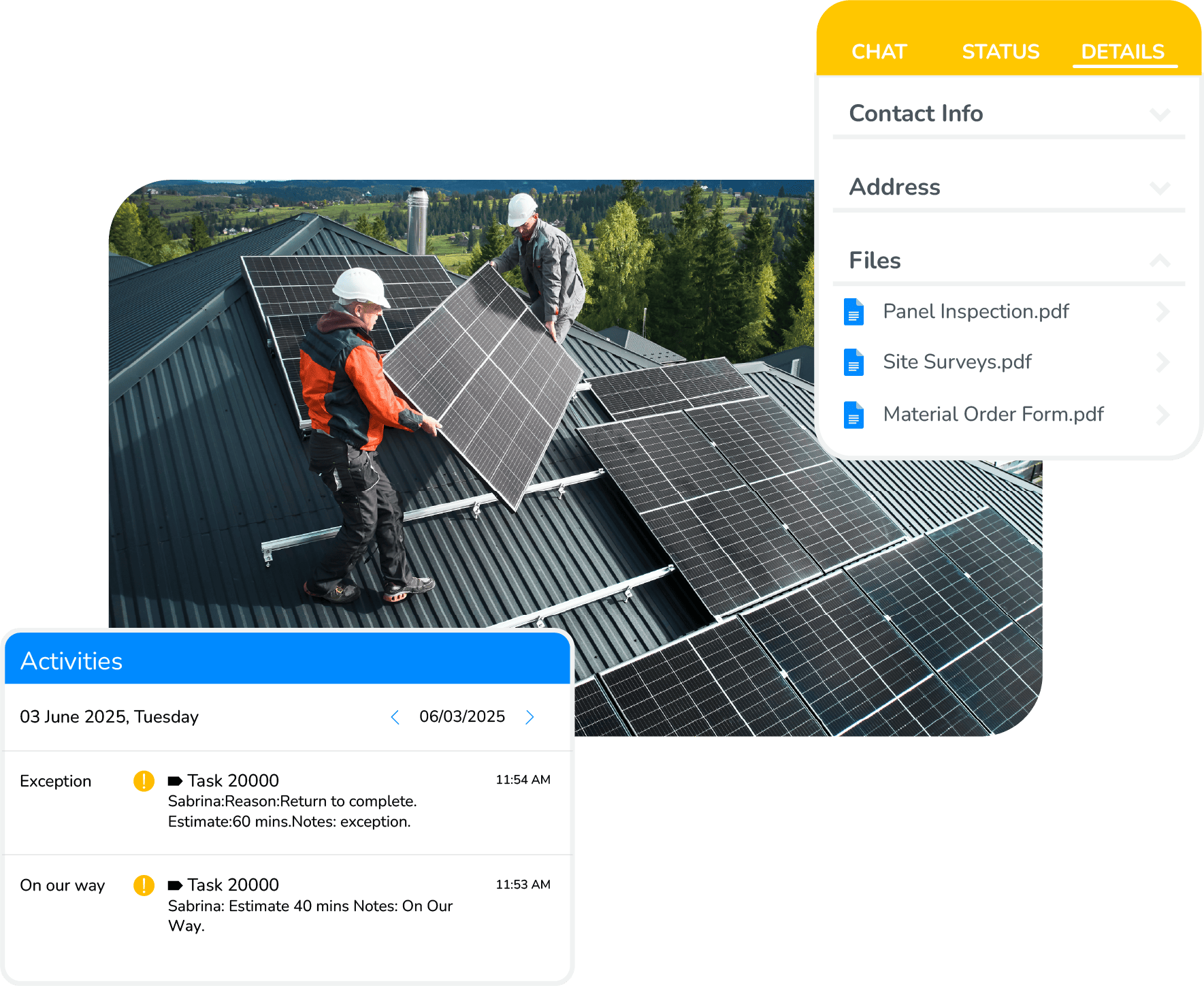 Solar project coordination