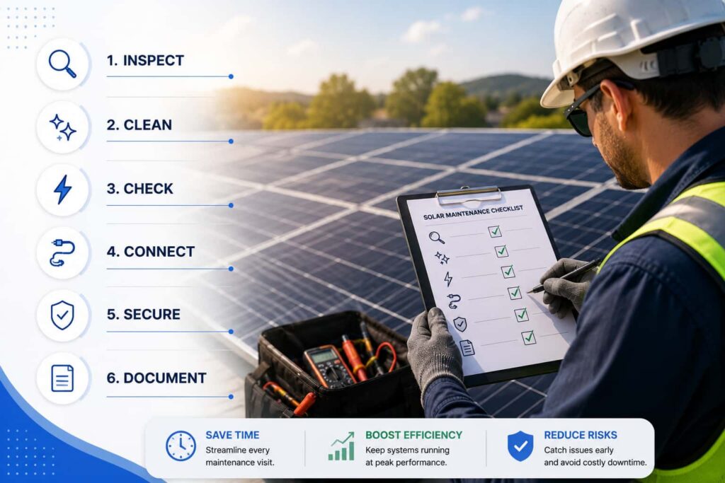 How to Build a Solar Panel Maintenance Checklist That Saves Time
