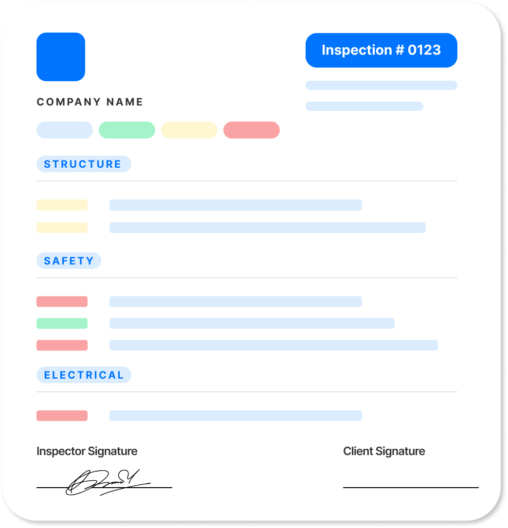 Inspection Checklist