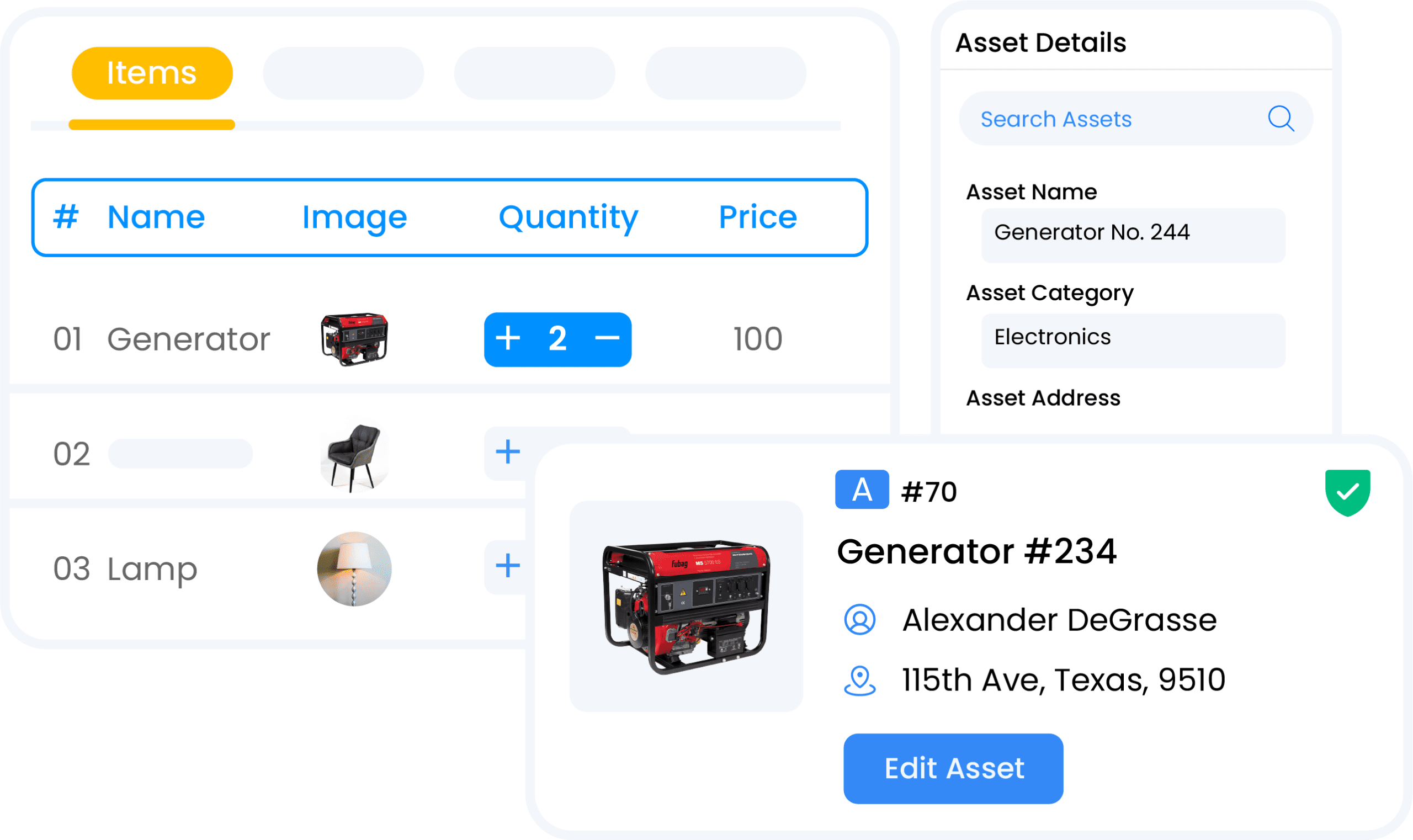 Items & Asset Tracking