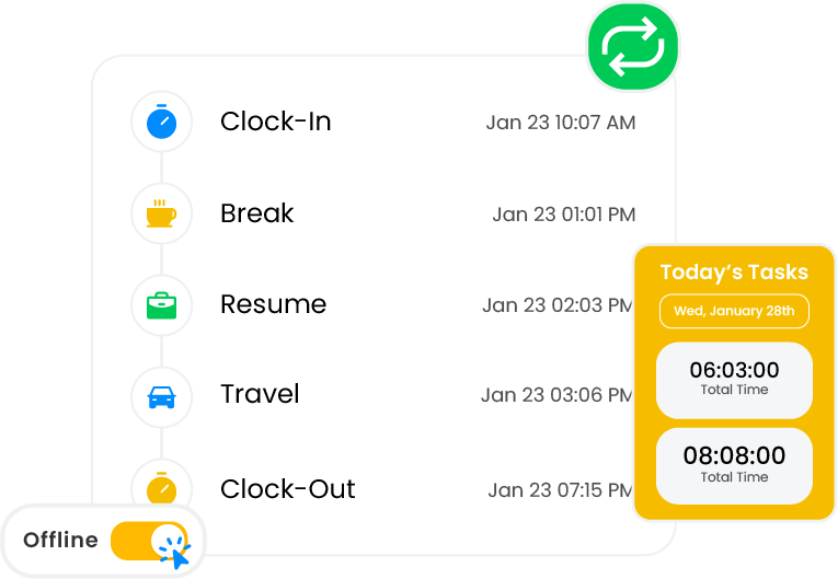 Mobile time tracking