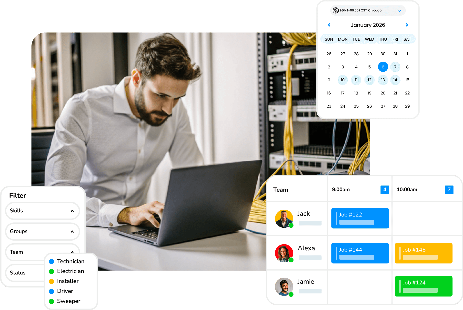 Job scheduling planner