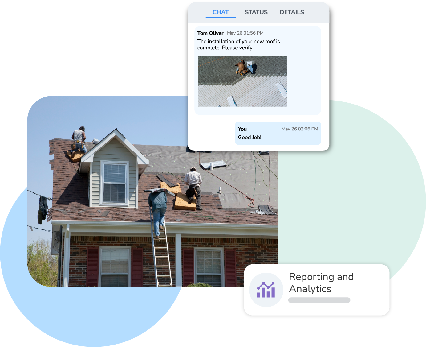 Roofing Real Time Tracking Crew App