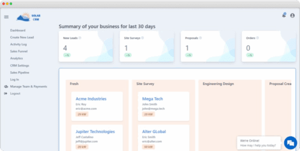 SolarCRM for solar industries