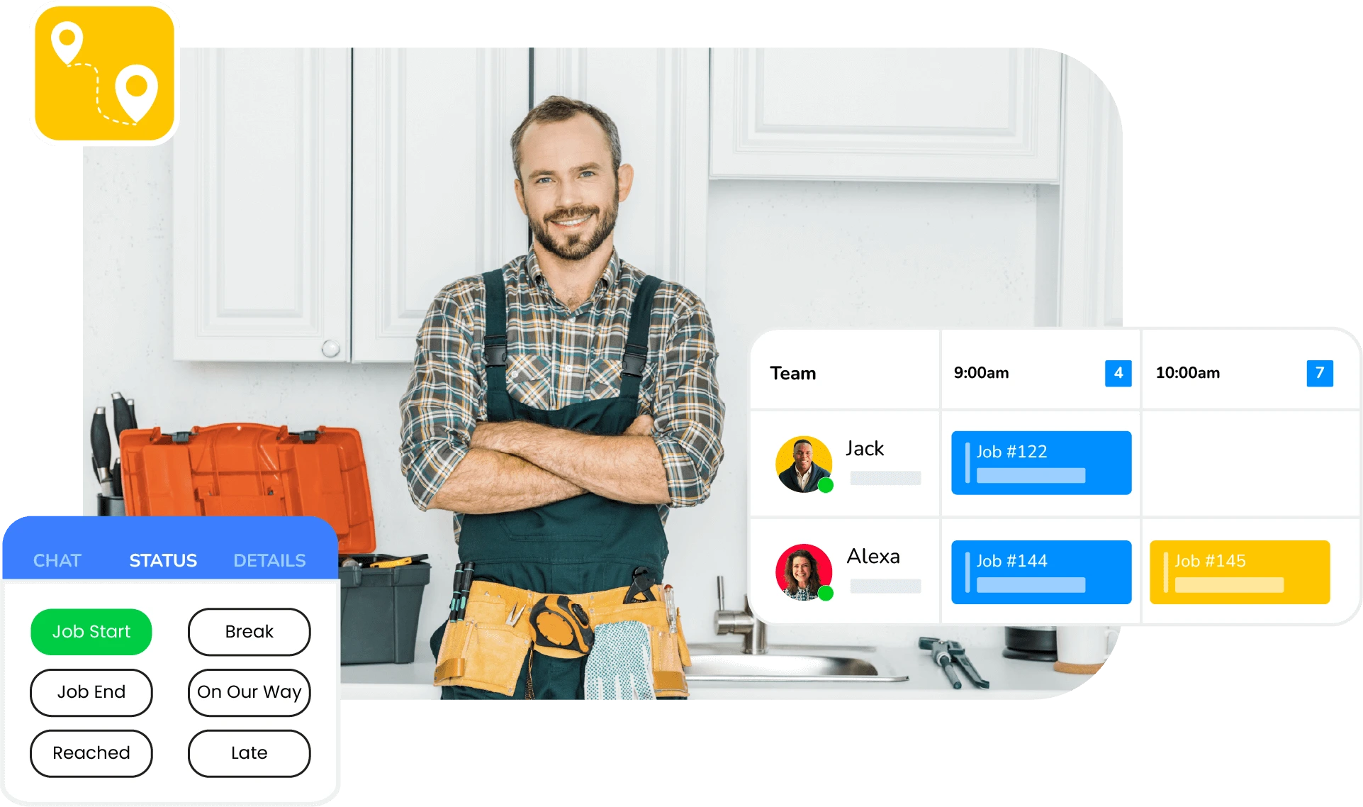 Plumbing job workflow