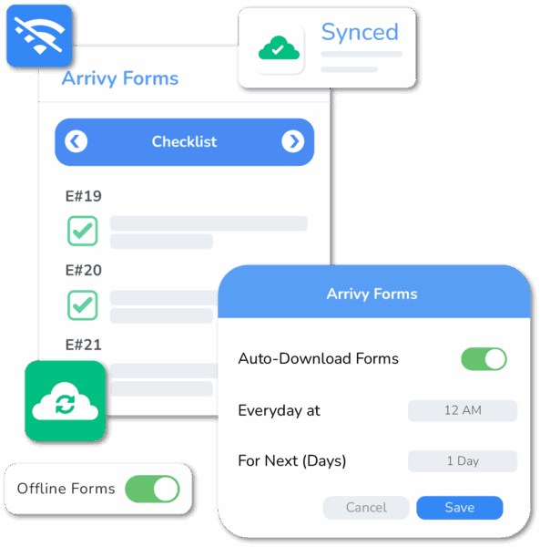 Work Online and Offline with Arrivy offline forms