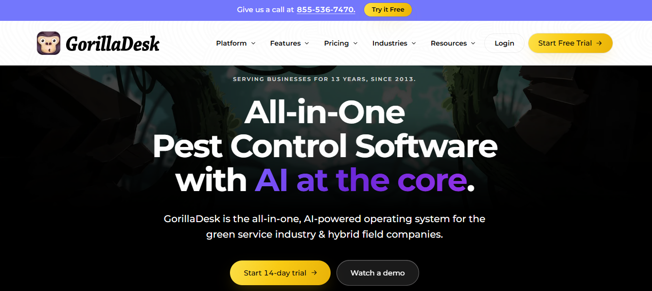GorillaDesk pest control software