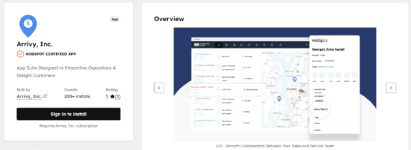 HubSpot Certified App - Field Service Software